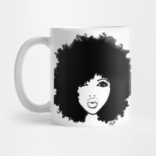 Natural Hair Curly Hair Autumn Black Afro Tshirt/Tees Mug